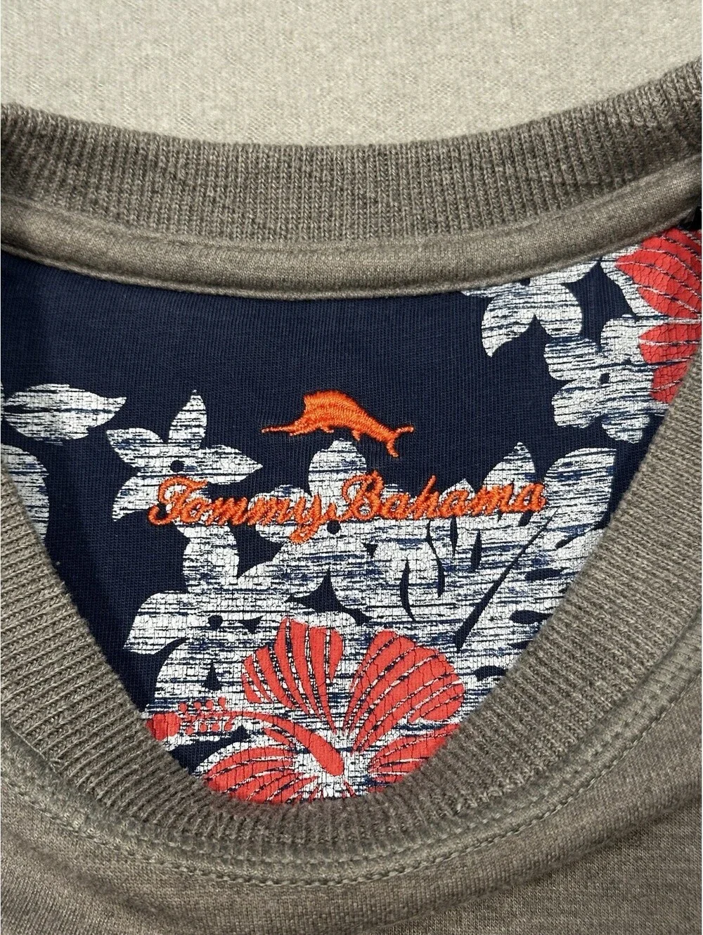 Tommy Bahama Sweatshirt Mens Medium Brown Crewneck Pima Cotton Modal Casual